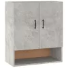 Betonszürke szerelt fa faliszekrény 60 x 31 x 70 cm
