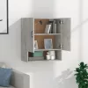 Betonszürke szerelt fa faliszekrény 60 x 31 x 70 cm