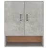 Betonszürke szerelt fa faliszekrény 60 x 31 x 70 cm