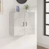 Betonszürke szerelt fa faliszekrény 60 x 31 x 60 cm