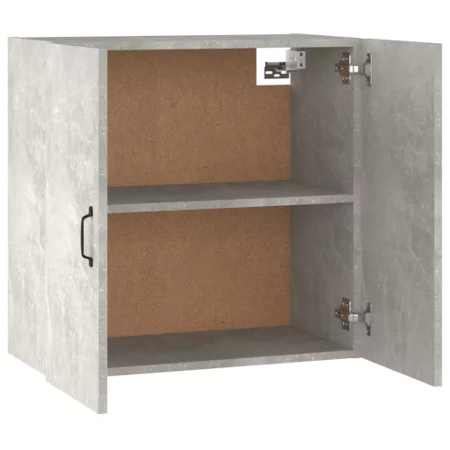 Betonszürke szerelt fa faliszekrény 60 x 31 x 60 cm