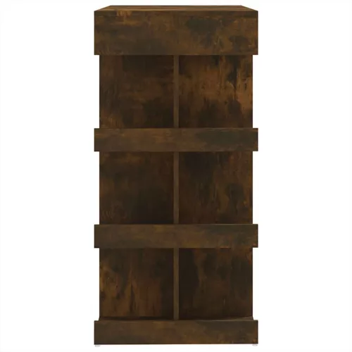 Füstös tölgy színű bárasztal tárolópolccal 100 x 50 x 101,5 cm