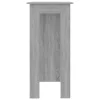Szürke sonoma szerelt fa bárasztal polccal 102 x 50 x 103,5 cm
