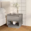 2 db szürke sonoma színű szerelt fa éjjeliszekrény 45x34x44 cm