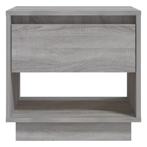 2 db szürke sonoma színű szerelt fa éjjeliszekrény 45x34x44 cm