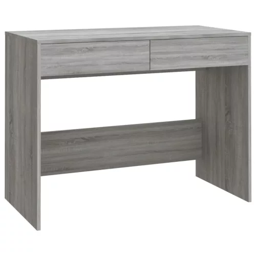 Szürke sonoma színű szerelt fa íróasztal 101x50x76,5 cm