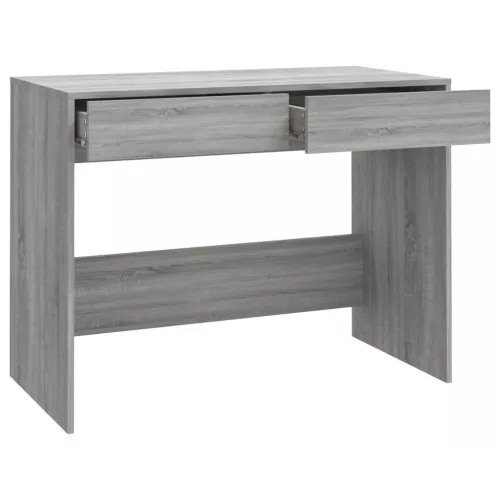 Szürke sonoma színű szerelt fa íróasztal 101x50x76,5 cm