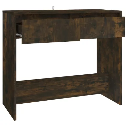 Füstös tölgy színű szerelt fa dohányzóasztal 89x41x76,5 cm