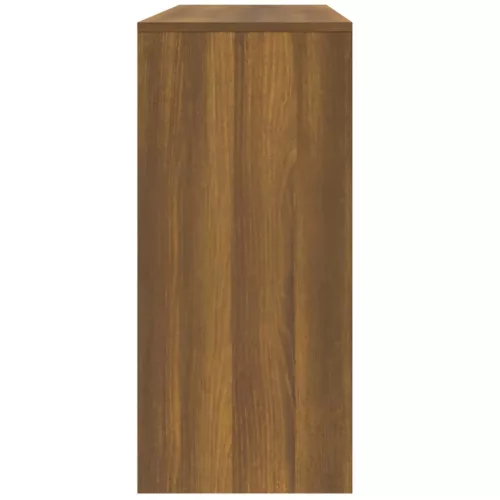 Barna tölgyszínű szerelt fa dohányzóasztal 100x35x76,5 cm