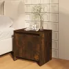2 db füstös tölgy színű szerelt fa éjjeliszekrény 45x34x44,5 cm