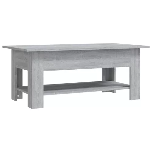 Szürke sonoma színű szerelt fa dohányzóasztal 102 x 55 x 42 cm