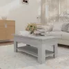 Szürke sonoma színű szerelt fa dohányzóasztal 102 x 55 x 42 cm