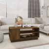 Füstös tölgy színű szerelt fa dohányzóasztal 102x55x43 cm