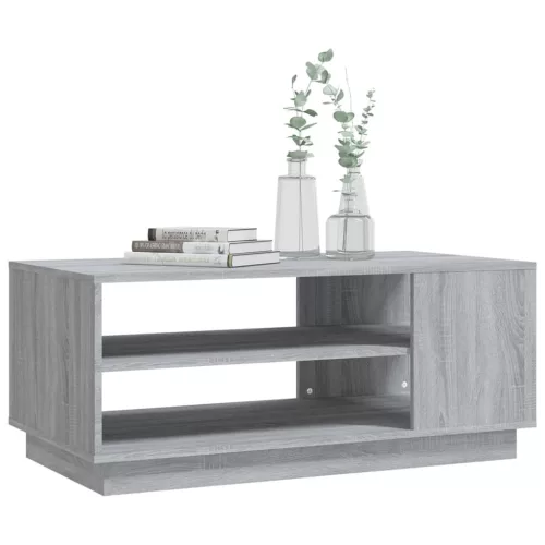 Szürke sonoma szerelt fa dohányzóasztal 102x55x43 cm