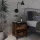 2 db füstös tölgy színű éjjeliszekrény fémlábakkal 40x35x50 cm