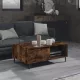 Füstös tölgy színű fatermék dohányzóasztal 90 x 60 x 35 cm