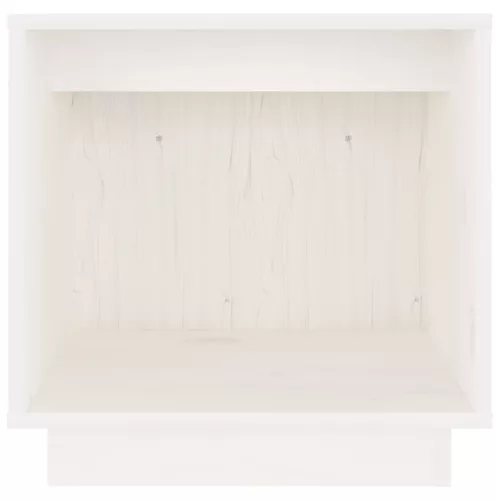 Fehér tömör fenyőfa éjjeliszekrény 40 x 30 x 40 cm