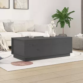 Szürke tömör fenyőfa dohányzóasztal 100 x 50 x 35 cm