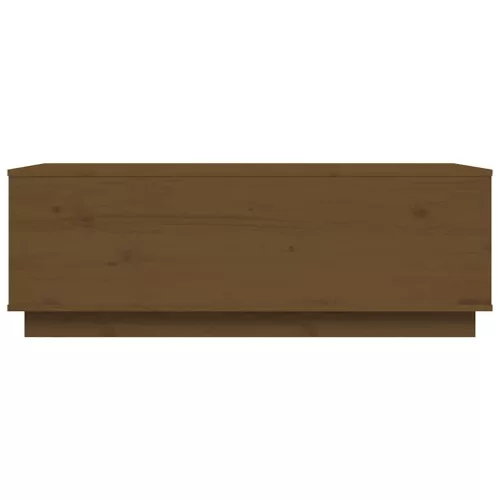 Mézbarna tömör fenyőfa dohányzóasztal 100 x 50 x 35 cm
