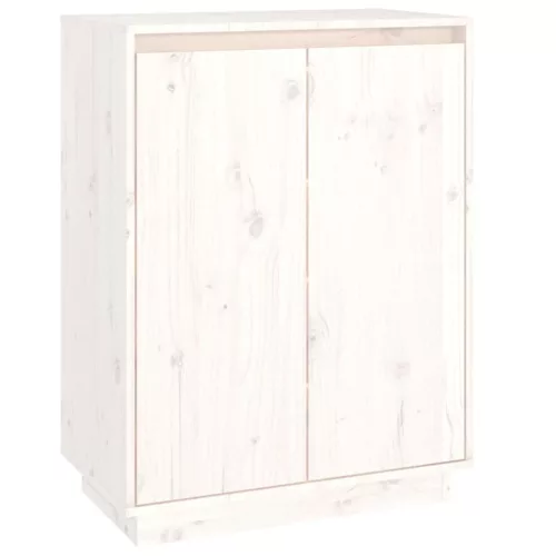 Fehér tömör fenyőfa cipőszekrény 60 x 35 x 80 cm