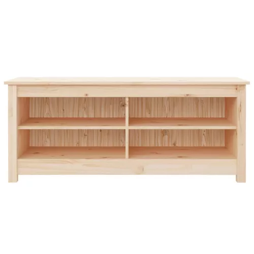 Tömör fenyőfa cipőtároló pad 110 x 38 x 45,5 cm