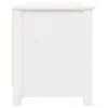 Fehér tömör fenyőfa cipőtároló pad 110 x 38 x 45,5 cm