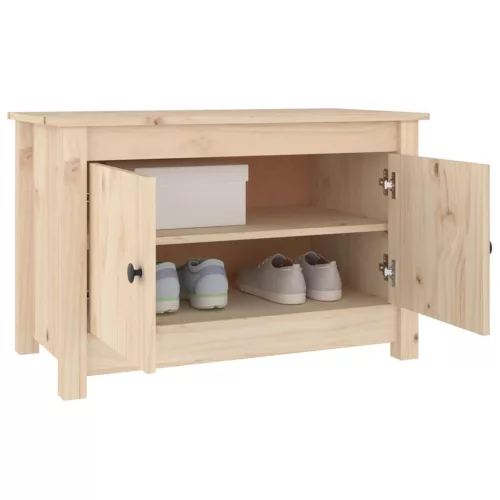Tömör fenyőfa cipősszekrény 70 x 38 x 45,5 cm