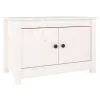 Fehér tömör fenyőfa cipősszekrény 70 x 38 x 45,5 cm
