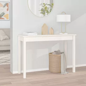 Fehér tömör fenyőfa tálalóasztal 110 x 40 x 75 cm