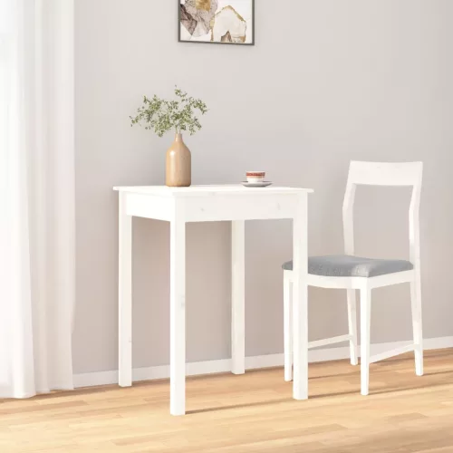 Fehér tömör fenyőfa ebédlőasztal 55 x 55 x 75 cm