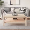 Tömör fenyőfa dohányzóasztal 100 x 100 x 40 cm