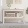 Fehér tömör fenyőfa tálalóasztal 110 x 40 x 75 cm