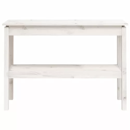 Fehér tömör fenyőfa tálalóasztal 110 x 40 x 75 cm