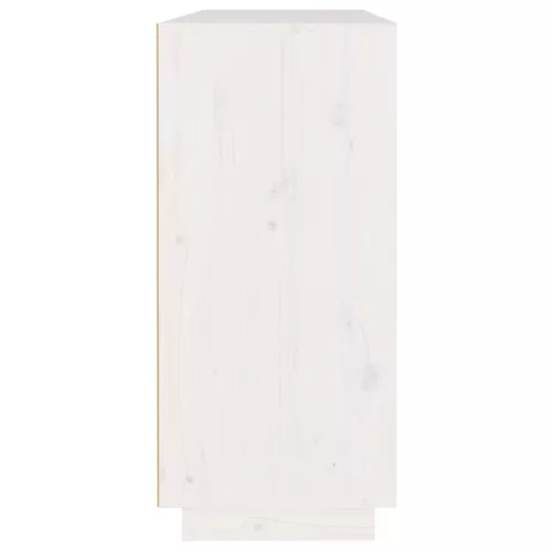 Fehér tömör fenyőfa tálalószekrény 110 x 34 x 75 cm