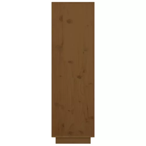 Mézbarna tömör fenyőfa magasszekrény 38x35x117 cm