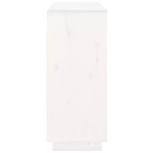 Fehér tömör fenyőfa tálalószekrény 104,5x34x80 cm