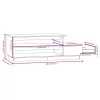 Tömör fenyőfa dohányzóasztal 120 x 50 x 40,5 cm