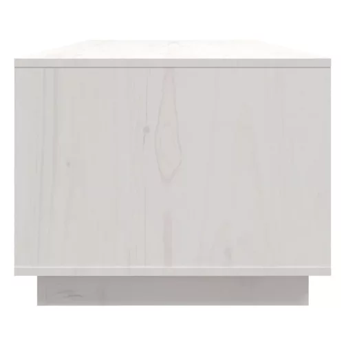 Fehér tömör fenyőfa dohányzóasztal 110x50x40 cm