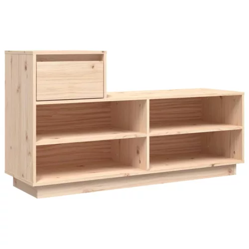 Tömör fenyőfa cipőszekrény 110 x 34 x 61 cm