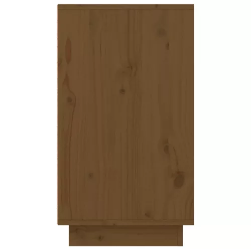 Mézbarna tömör fenyőfa cipőszekrény 110 x 34 x 61 cm