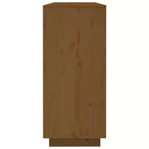Mézbarna tömör fenyőfa tálalószekrény 120x35x80 cm