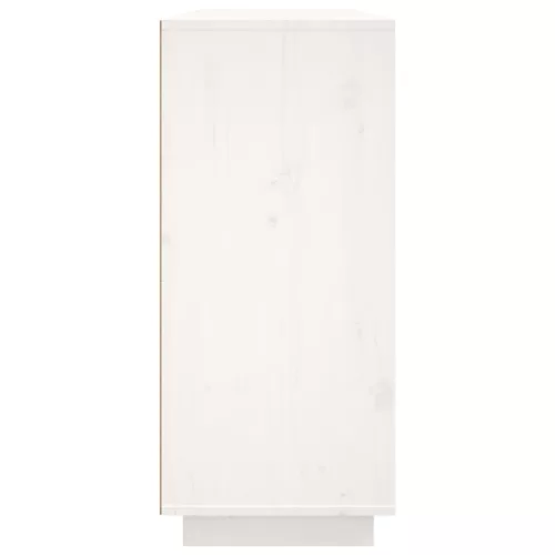 Fehér tömör fenyőfa tálalószekrény 120x35x80 cm
