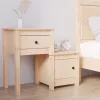 Tömör fenyőfa éjjeliszekrény 79,5 x 38 x 65,5 cm