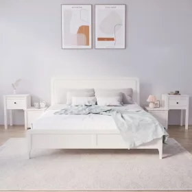   2 darab fehér tömör fenyőfa éjjeliszekrény 79,5 x 38 x 65,5 cm