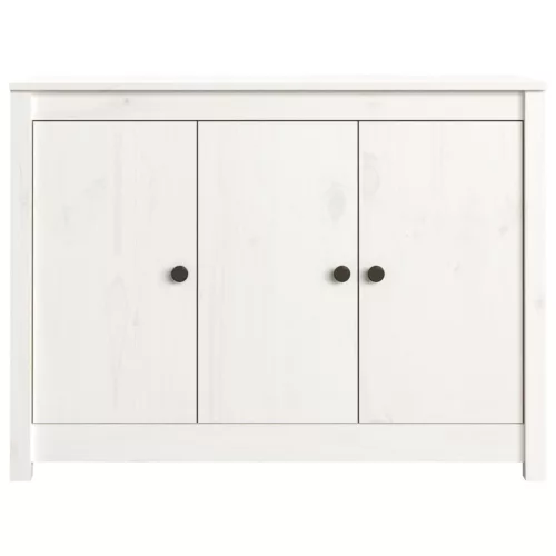 Fehér tömör fenyőfa tálalószekrény 100 x 35 x 74 cm