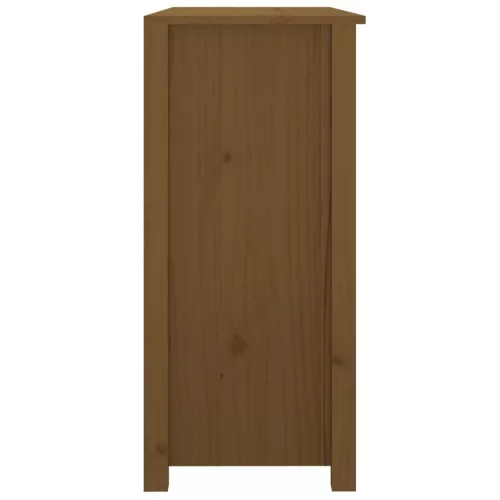 Mézbarna tömör fenyőfa tálalószekrény 100 x 35 x 74 cm