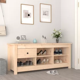 Tömör fenyőfa cipősszekrény 110 x 38 x 45,5 cm