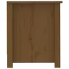 Mézbarna tömör fenyőfa cipősszekrény 110 x 38 x 45,5 cm