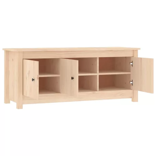 Tömör fenyőfa cipősszekrény 110 x 38 x 45,5 cm