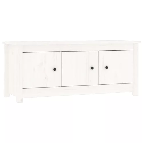 Fehér tömör fenyőfa cipősszekrény 110 x 38 x 45,5 cm